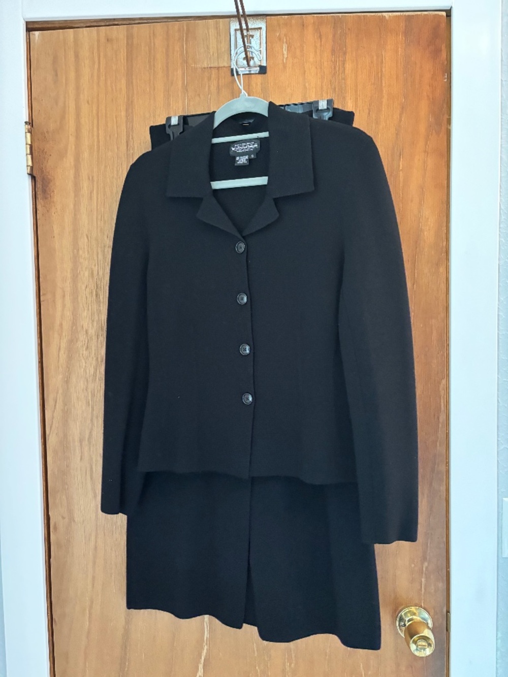 Vintage J. Peterman Cardigan and Skirt, Small, Black